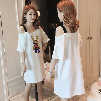 

Womens Summer Short Sleeve Sleep Dress Lovely Cartoon Animal Print Sleepshirt Plus Size XXL Lady Nightdress Young Girl Night