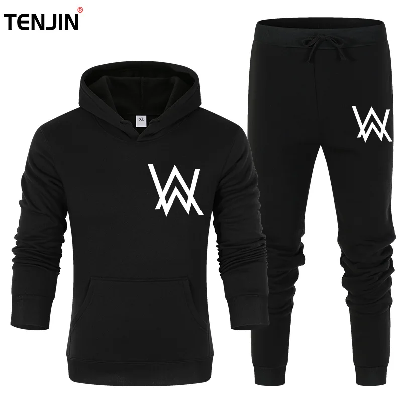Promo 2019 Running Sets Men Sport Suits Sportswear Set Polyester Fleece Thick Gym Cycling Tracksuit Zip Pocket Jogging Suit pants suit