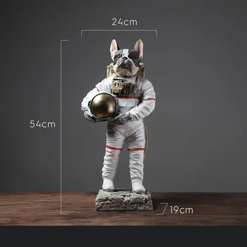 

Sales Modern Astronaut Sculpture Resin Dog Statue Spaceman Abstract Figurine Home Decoration Accessories Craft Decor R737