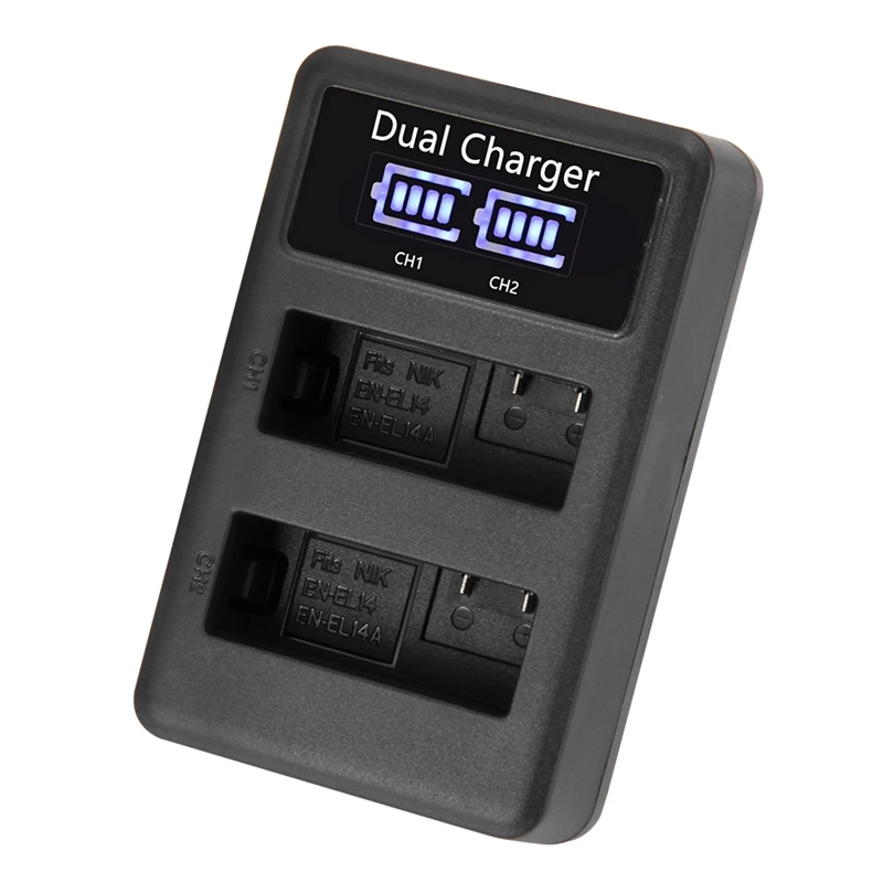 3 шт. EN-EL14 EN EL14 EN-EL14A ENEL14 EL14A батарея для цифровой камеры+ ЖК-дисплей USB двойное зарядное устройство для Nikon D3100 D3200 D5300 D5100 D5200