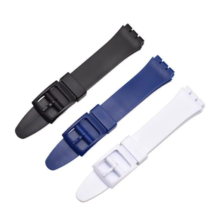 Качественный ремешок для часов Swatch, мягкий водонепроницаемый силиконовый ремешок для мужчин t 16 мм 17 мм 19 мм, резиновый ремешок для часов