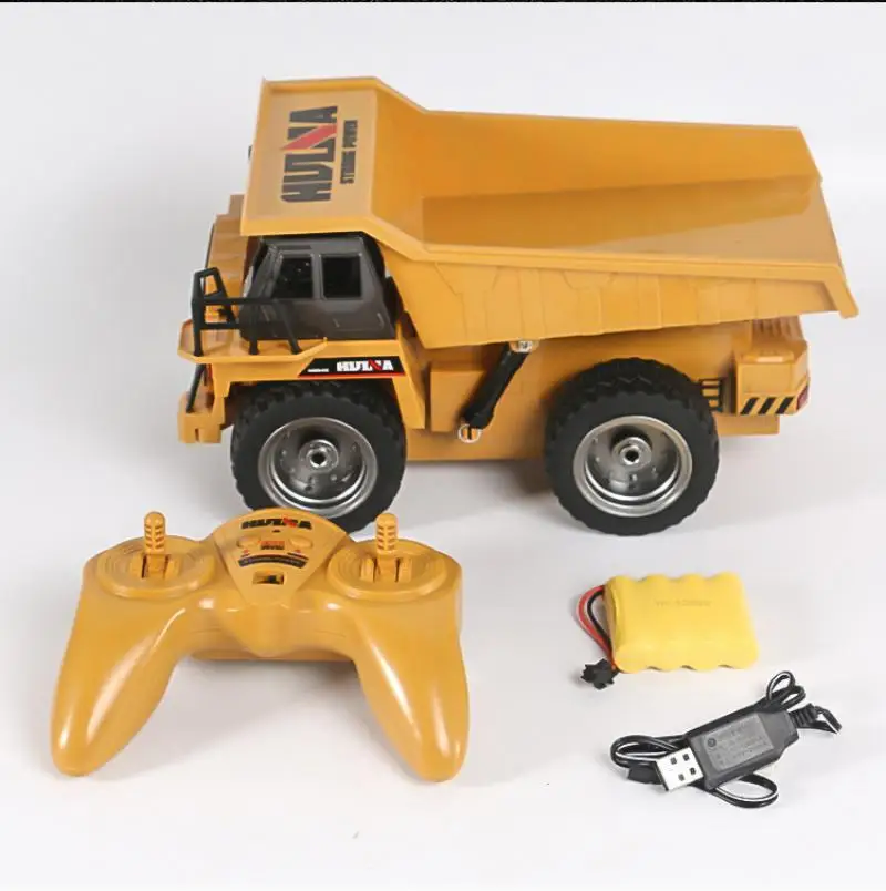 

1540 2.4G 6CH RC Truck Remote Control Alloy Dump Truck Big Dump Truck Engineering Vehicles Loaded Sand Car RC Toy For Kid Gift