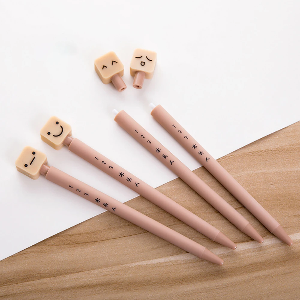 Kawaii dos Desenhos Artigos de Papelaria Criativo Animados Lápis Mecânico Material Plástico Preto Recarga 0.5mm Escrita Desenho Escolar Escritório 3 High Quality Material escolar e de escritório