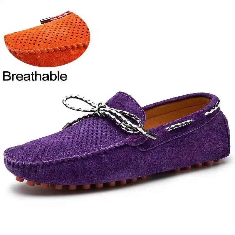 Summer Men Suede Leather Loafers 