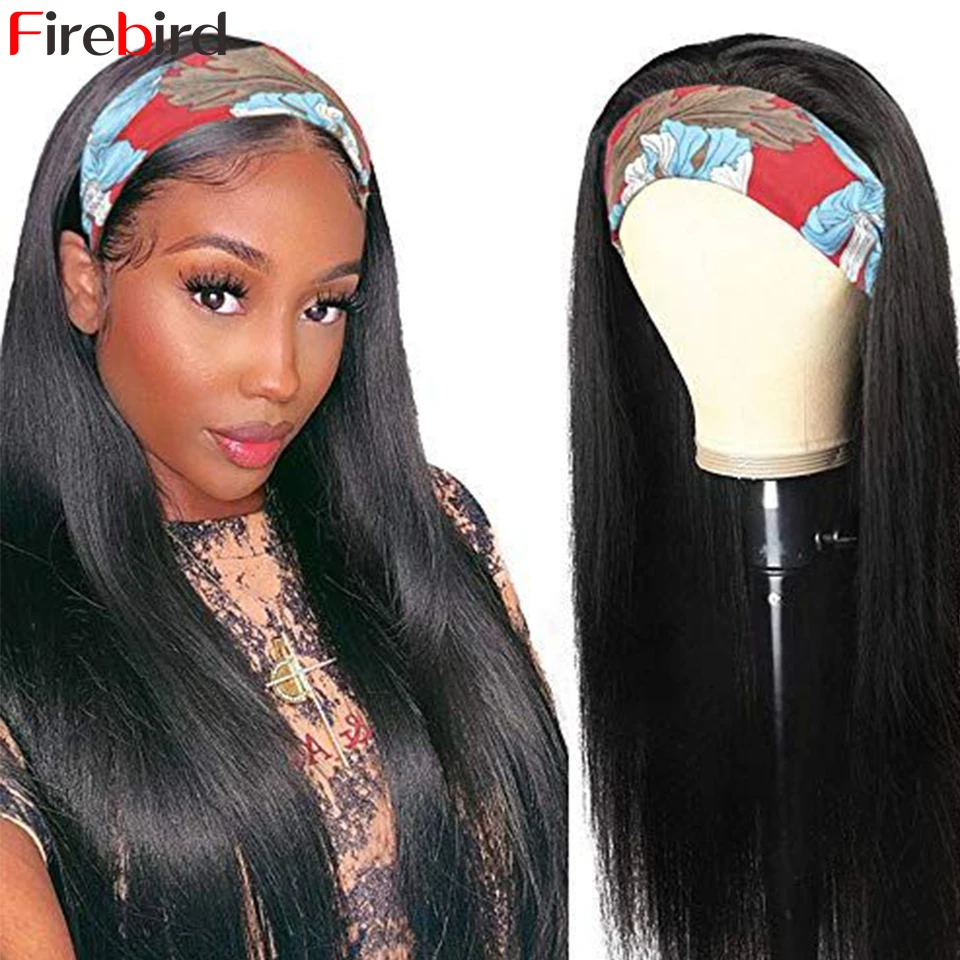 30 Inch Straight Headband Wig Perruque Bandeau Cheveux Naturel Brazilian Hair Wigs Head Band Human For Women | Шиньоны и парики