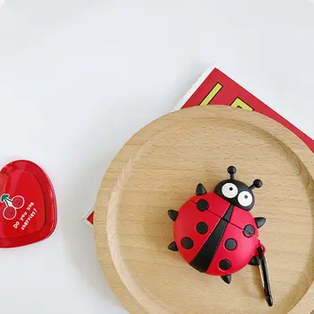 

Unique Beetle Protective Case Silicone Cover with Carabiner for Airpods 1/2 Kit