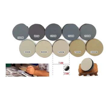

50pcs Kit 3 Inch Wet Dry Sandpaper Hook Loop Round Sanding Discs Abrasive Pads 800-1000 Grit For Wood Products