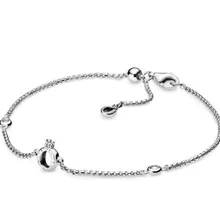 925 пробы серебряный браслет Moments сверкающая Корона о-образный браслет на цепочке подходит для женщин Шарм из бисера Diy модное ювелирное изделие