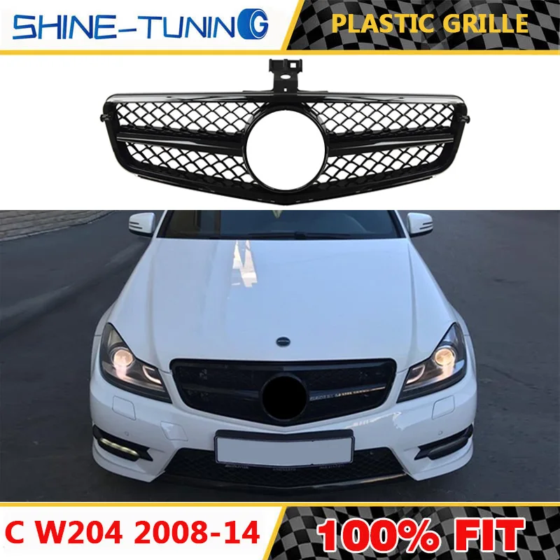 Подходит для mercedes C Class W204 C63 C180 AMG гриль стильные гоночные матовые/глянцевые