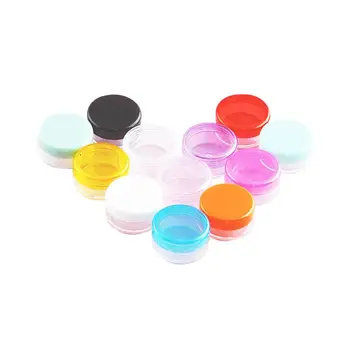 

60 Pcs Empty Case Mixed Colors Makeup Powder Container Makeup Powder Jar Powder Puff Holder for Travel Home Outdoors