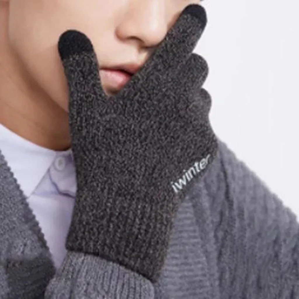 Классические дизайнерские одноцветные перчатки, мужские спортивные зимние уличные водонепроницаемые Экстра-изолированные повседневные перчатки с сенсорным экраном handschoenen