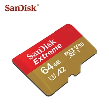 SanDisk Экстремальная micro sd карта 128 Гб TF карты A2 U3 64 Гб tarjeta micro sd 32 Гб 16 Гб флэш-карта памяти microsd класс 10 sd-карта