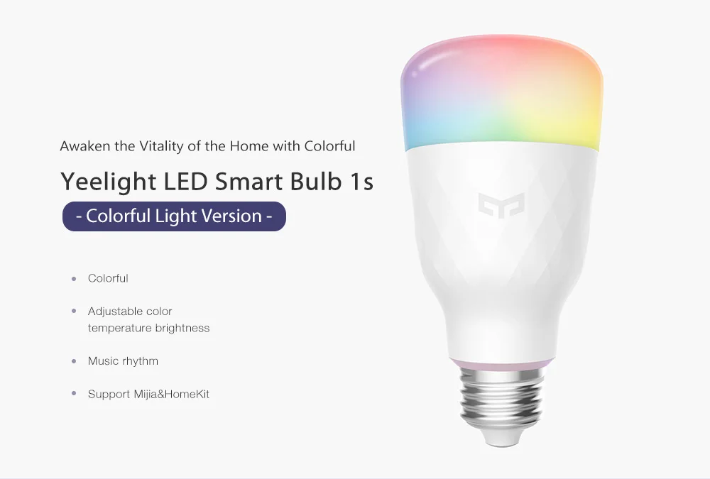 Xiaomi Mi Yeelight Смарт светодиодный лампы 1S YLDP13YL 8,5 Вт RBGW работать с Homekit AC100-240V 1700 K-6500 K E27 800lm стол пол настольная лампа