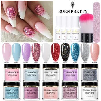 

BORN PRETTY Dipping Nail powder System Power Natural Dry Pigment Dust Nail Art Decorations Nails Accessories 10ml