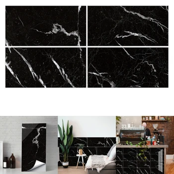 

4pcs Crystal Marble Tile Floor Stickers Waterproof PVC Ground Wall Decal Wallpapers Self Adhesive DIY Bathroom Decor
