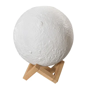 

15 cm 3D Print Moon Lamp LED Night Light Creative Contact Switch Moon Light for Bedroom Decoration Birthday Gift