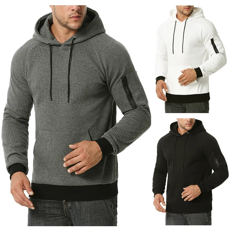 

high Quality 2020 men's lined cotton Hoodie fashion plus Size casual slim fit Sweatshirt fashion men's outerwear streetwear
