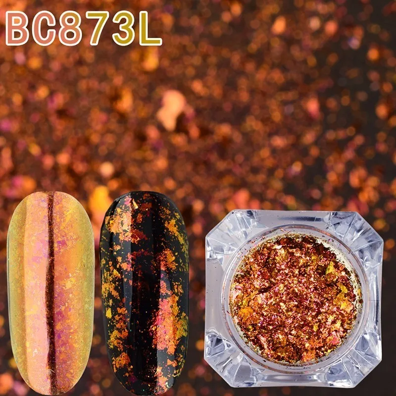 9 BEAUTYBIGBANG 0,1 г эффект хамелеона хлопья для ногтей блестки зеркальный порошковый хромированный пигмент Блестки для ногтей пыль - Цвет: 9