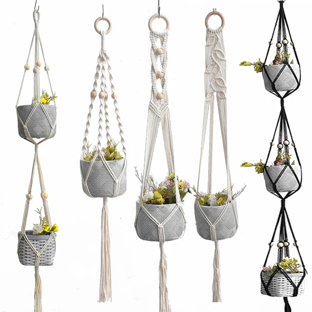 Indoor-Pot-Hanger Hanging-Plant 100%Macrame Handmade Good-Quality Hot-Sales