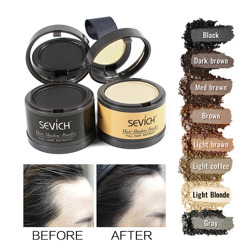 Sevich Hairline Powder 4g Hairline Shadow Powder Makeup Hair Concealer Natural Cover Unisex Hair Loss Product pearl powder coating natural mineral mica dust type403 pearlized pigment diy dye colorant 10 50g for soap eye shadow cars crafts