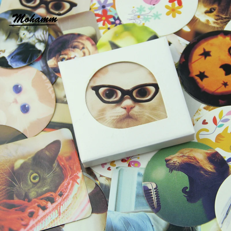 Милый кавайный котик японская Корейская круглая квадратная бутылочка для