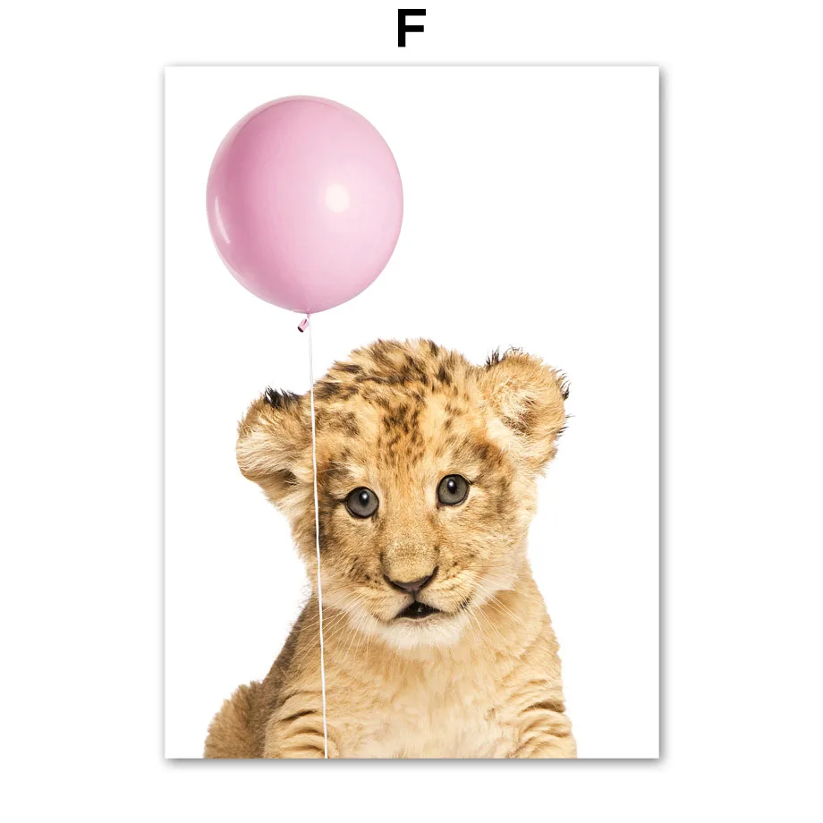 Balloon-Rabbit-Elephant-Giraffe-Lion-Tiger-Nursery-Wall-Art-Print-Canvas-Painting-Nordic-Poster-Wall-Pictures (9)