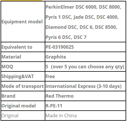 40μl графитовые Пробники и крышки для PE-03190025 PerkinElmer TGA тигель тепловой анализ лоток для образцов красный термо
