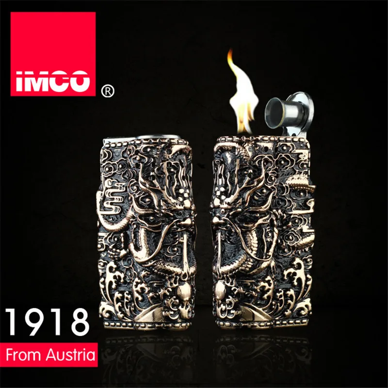 

IMCO Genuine Lighter Retro 3D Relief Dragon Gasoline Kerosene Lighter Original Cigarette Lighter Cigar Fire Petrol Lighters