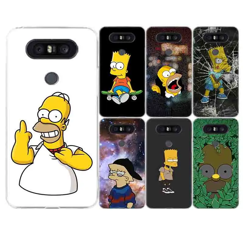Симпсоны бампер комиксов чехол для телефона Fundas Silicone LG G8s Q8 Q7 Q6 G7 G6 G5 V50 V40 V30 V20 V10 G4