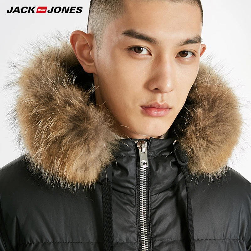 Мужской пуховик средней длины с капюшоном JackJones | 218412543|Парки|