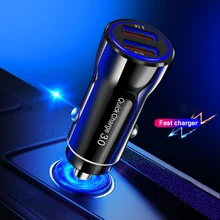 Олаф Быстрая зарядка 3,0 Автомобильное зарядное устройство мобильный телефон двойной Usb Автомобильное зарядное устройство QC 3,0 Быстрая Зарядка адаптер автомобильные зарядные устройства для samsung S9 S8