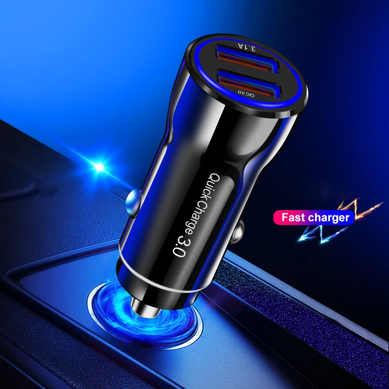Автомобильное зарядное устройство OLAF Quick Charge 3 0 автомобильное с двумя usb-портами QC