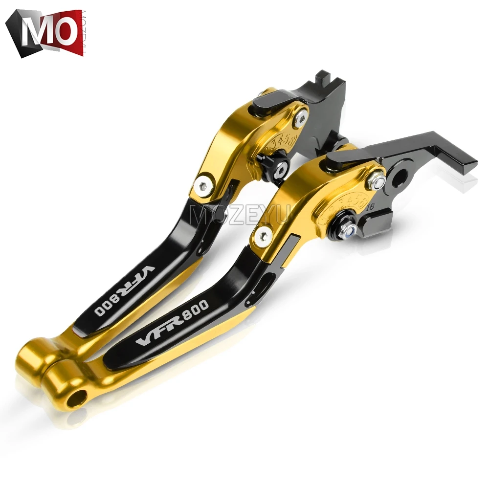 Мотоцикл VFR800 сцепные рычаги для Honda VFR 800 Fi/W1 1998-2001 1999 2000 ЧПУ Складной Выдвижная сцепные рычаги - Цвет: Gold Black