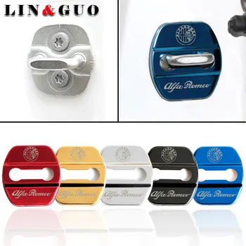 

Auto Door Lock Protection Covers Accessories Car Styling Case For Alfa Romeo Giulietta Stelvio Emblems Buckle Car-Styling
