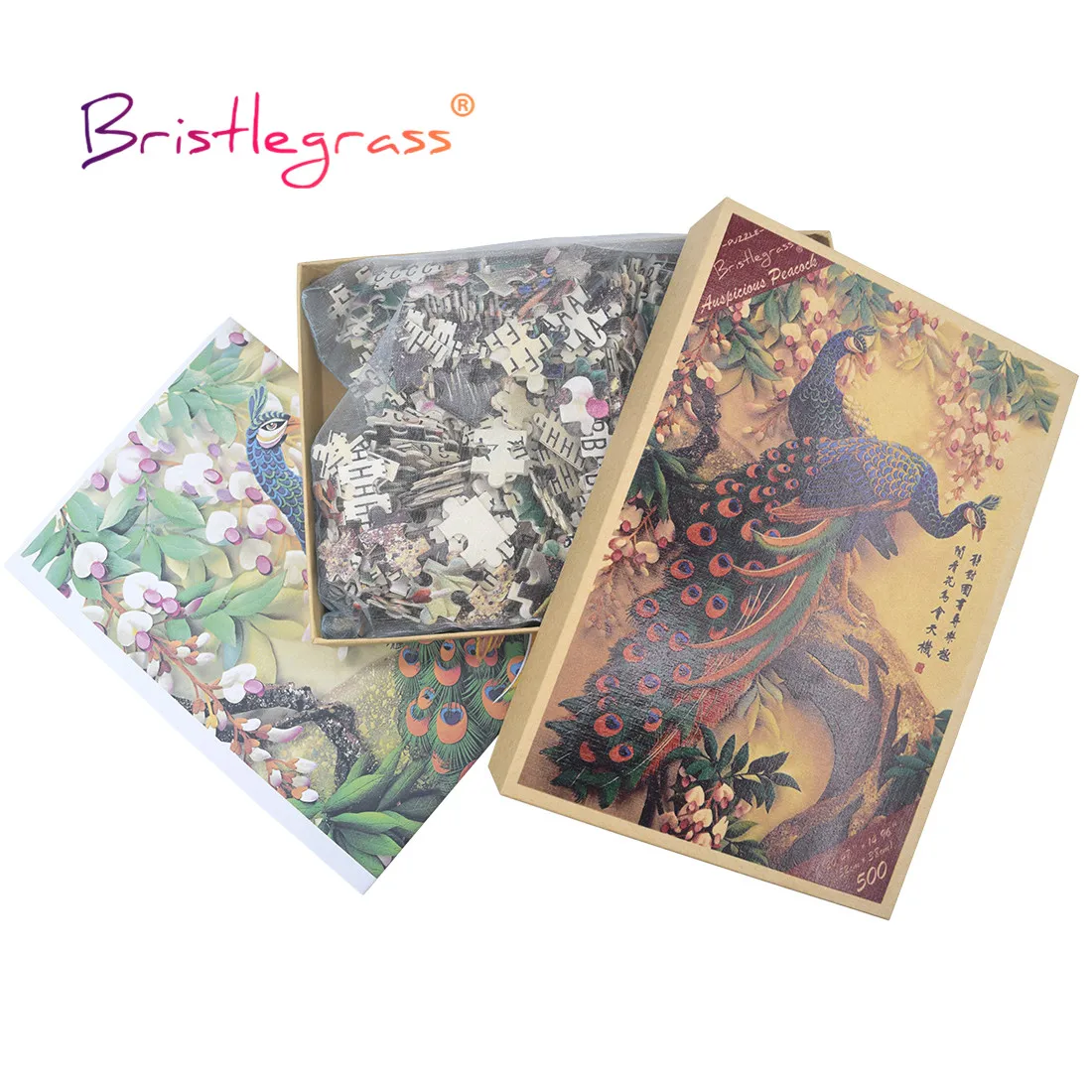 BRISTLEGRASS Wooden Jigsaw Puzzles 500 1000 Pieces Skull Skeleton with Cigarette Vincent van Gogh Educational Toy Painting Decor 3