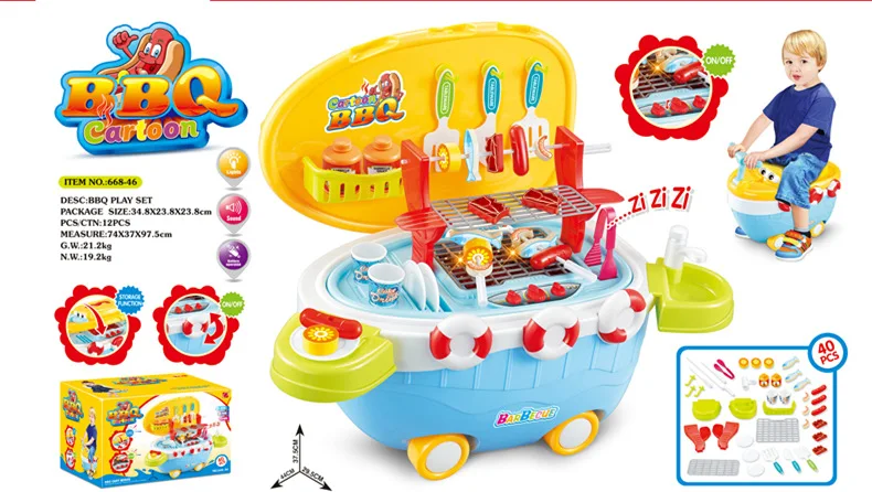 Игровой домик модели игрушки с дистанционным управлением мини-светильник маленькая тележка Детский жакет из денима для девочки; яркие автомобильные мороженое Рыбалка супермаркет для детей