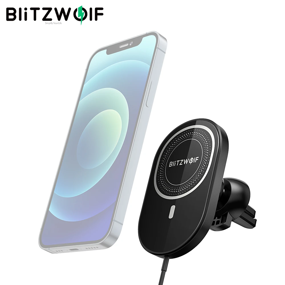 Blitzwolf BW CW4 15W Auto Magnetische Draadloze Oplader Auto Telefoon Houder Voor Iphone 12 Voor Iphone 12 / 12 Mini / 12 / 12 Pro Max|Car Chargers| - AliExpress