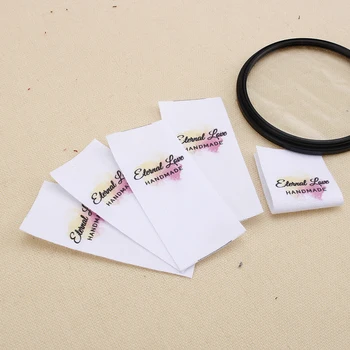 

Custom Clothing Labels - Name Tags ,Personalized Brand , Logo or Text, Organic Cotton Tags (MD0061)