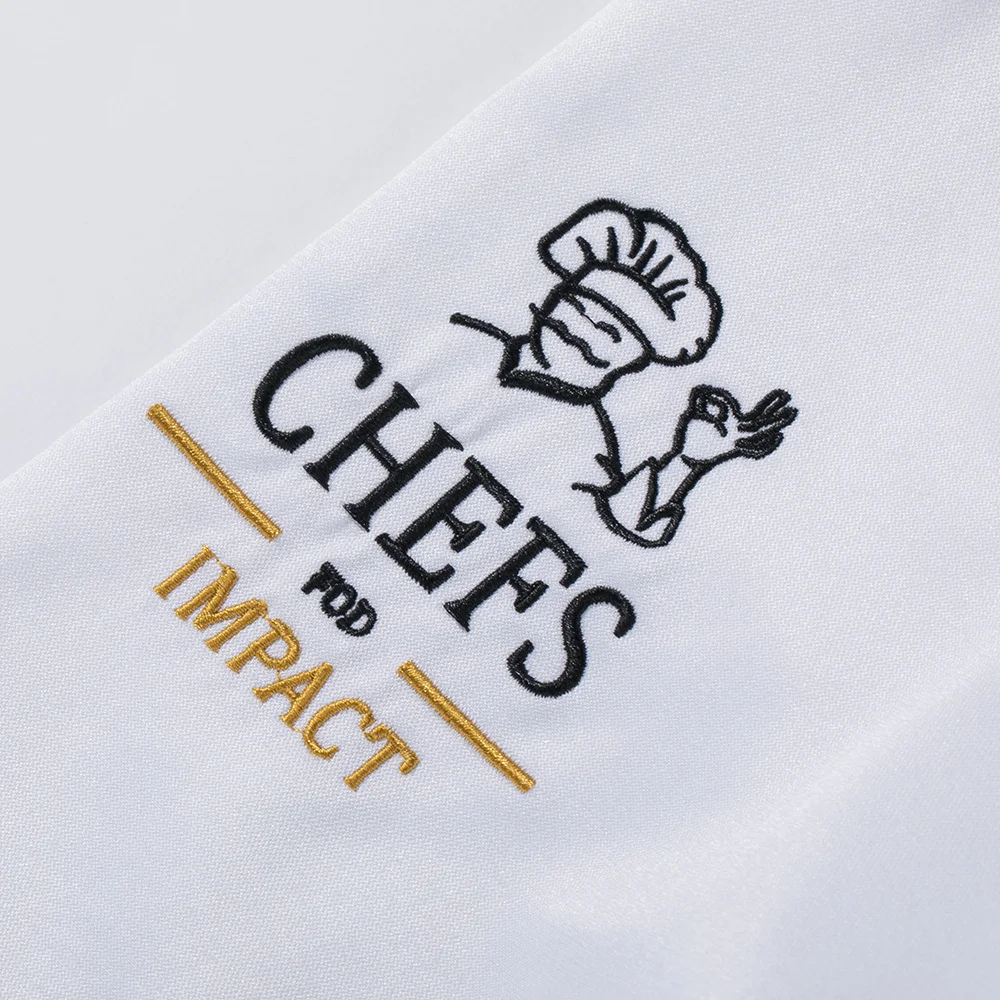 4 colors Food Service restaurant catering chef Workwear M-4XL high quality chef uniforms short sleeved embroidery Chef Jackets