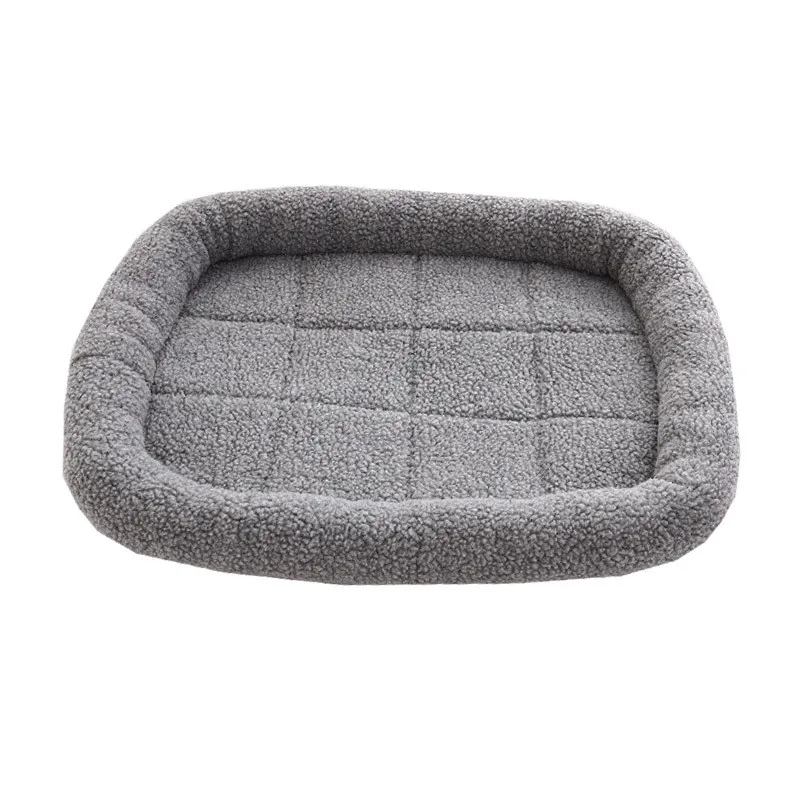Dog Bed Kennel Soft Puppy Sofa Cat Cushion Bed Mats Cat Bed Winter Pet Nest House Dog Blanket Mat Pet Cushion - Цвет: Gray
