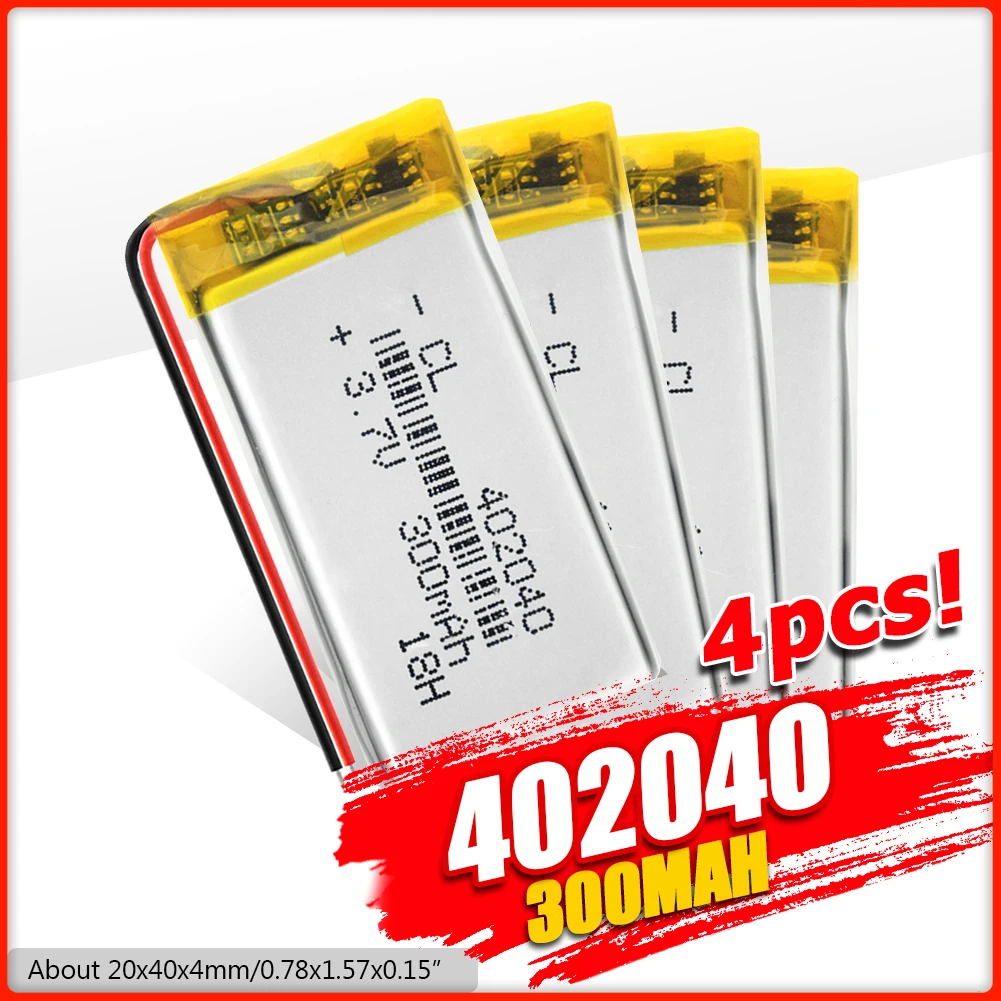 Литий ионный аккумулятор перезаряжаемый литий 402040 мАч полимерный для GPS MP3 MP4