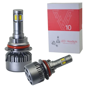

New V10 9004/Hb1 Car Led Headlights 9600Lm 120W 12V Fog Lights General Headlights Car Led Lights Silent Fans Car Bulbs Led