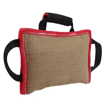 

Durable Square Bite Pillow Safe Biting Pad With 3 Handles Interactive Tug Toy For Medium To Large Dogs Pet Supplies