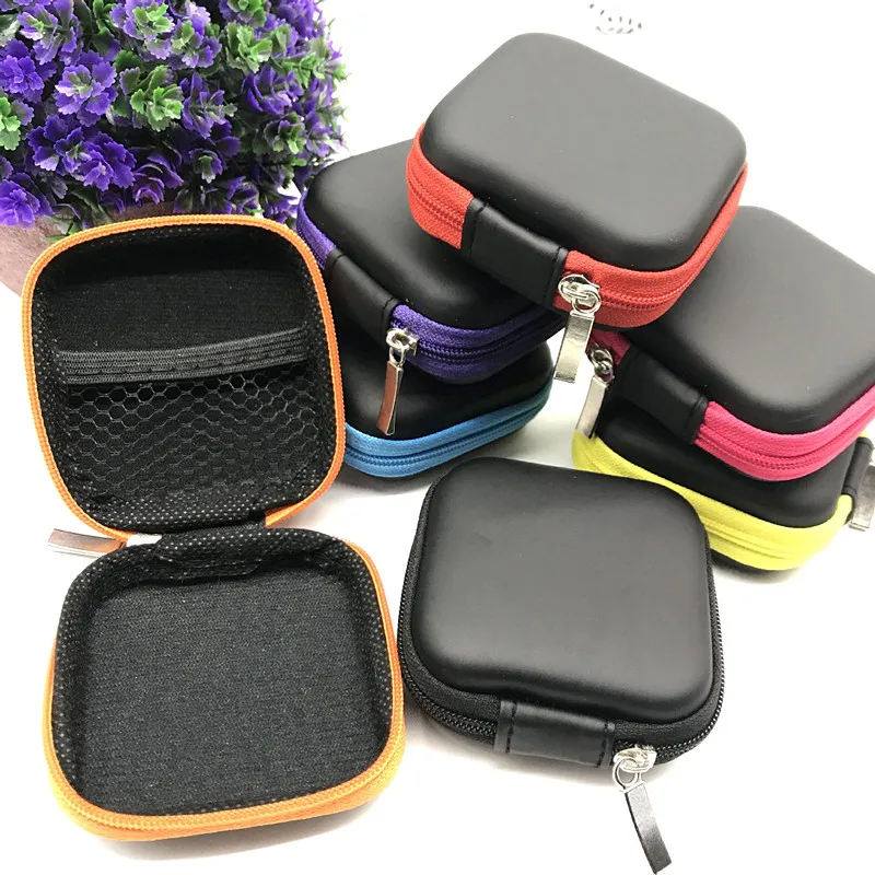 

Storage-bag Headphone-case Earbuds Pouch Usb-cable-organizer Zipper Mini Portable Protective R Hard Headphone Case