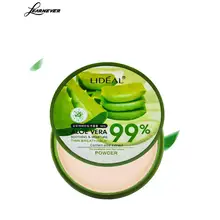 Натуральный алоэ светильник дышащий консилер поры покрытие лица осветлять увлажняющий контроль масла Гладкая основа прессованная пудра Новинка