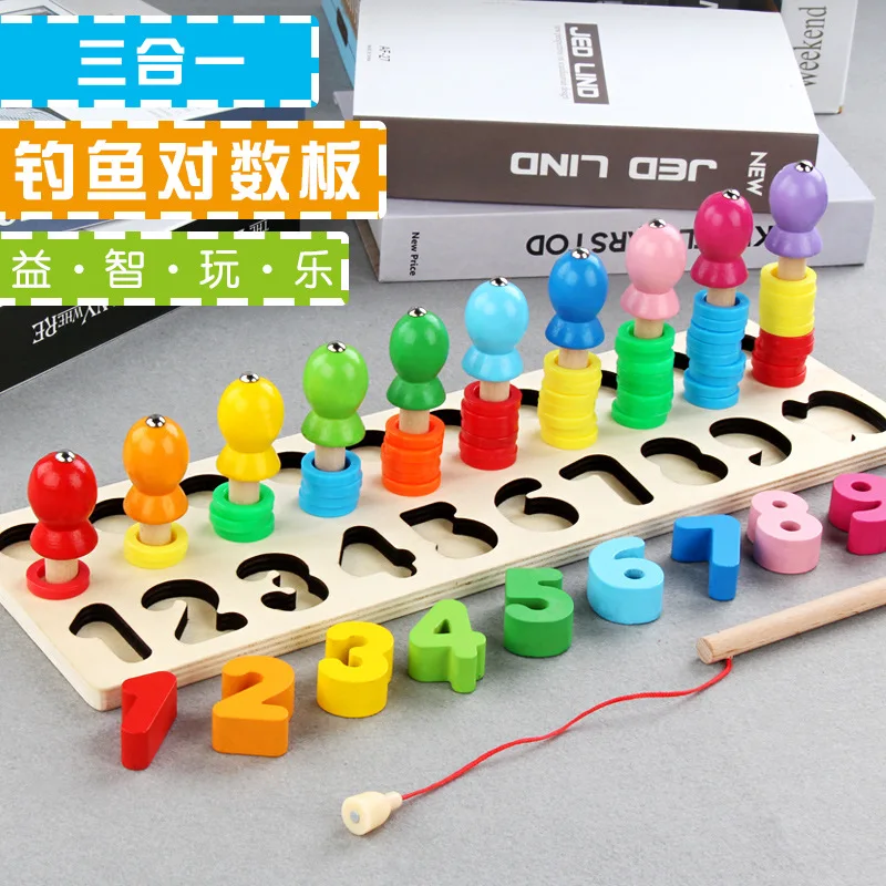 

New Style Three-in-One Fishing Numbers Board Baby with Numbers Number Recognizing CHILDREN'S Early Education Intelligence Matchi
