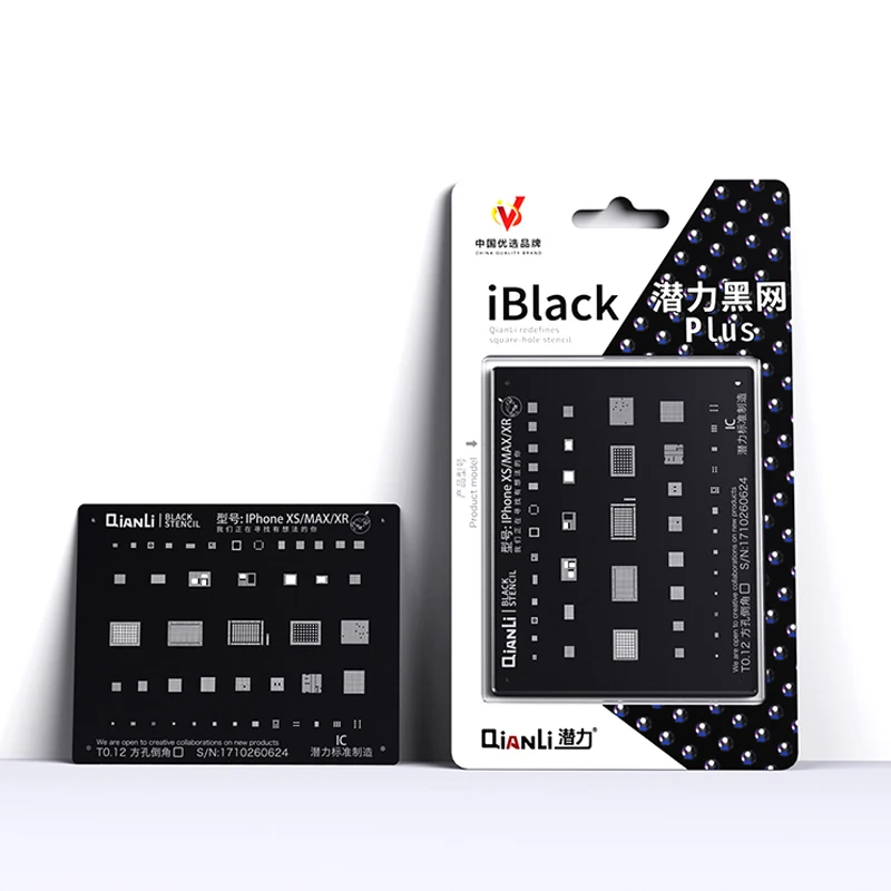 QIANLI IOS iblack стальная сетка NAND baseband IC/cpu A8 A9 A10 A11 A12 BGA трафарет для IPHONE 6 6S 7 7P 8P T0.12 net