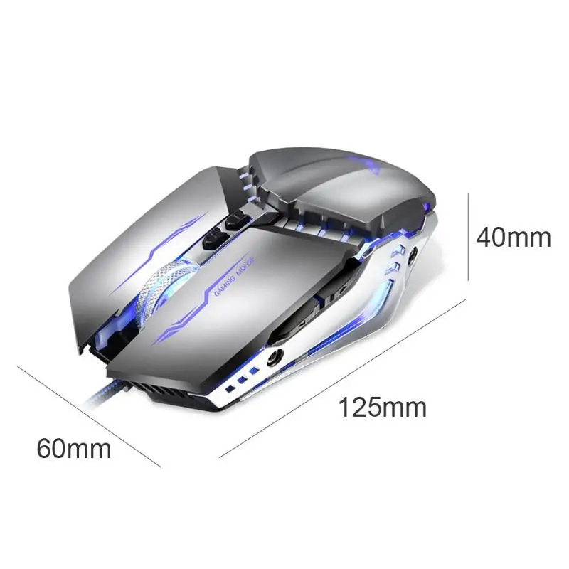 S30 Проводная игровая мышь Механическая 3200 dpi Игровые мыши USB оптическая 4 цвета подсветка программируемая макро мышь для ПК ноутбука