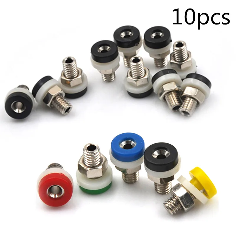 10Pcs 5 Colors Brass 2mm Banana Socket Jack For 2mm Banana Plug Test Connectors Hot Sale
