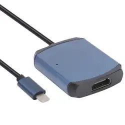 8Pin к HDMI цифровой аудио-видео конвертер металлический корпус длинные Услуги жизни HD HDMI Кабель-адаптер провода для Apple интерфейс синий